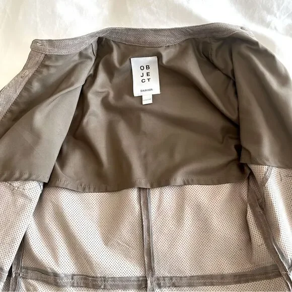 Object Danier Suede Shirt - Like New! Tan Taupe Mocha Color XXS (fits 35” chest) - Picture 6 of 6